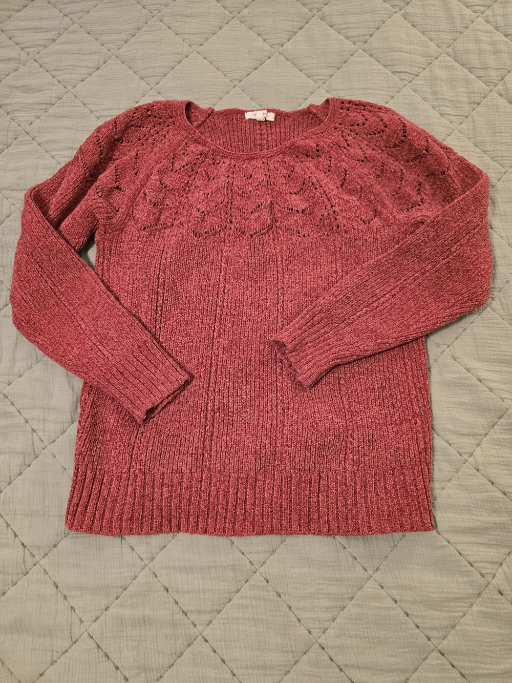 Maurices Cable Knit Sweater - Rose Pink SZ M